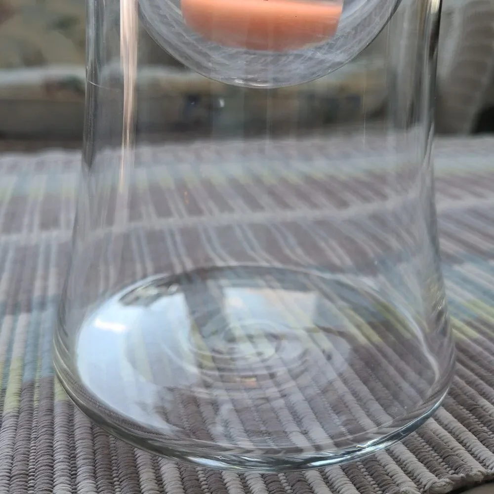 Home Interiors Two Piece Candle Holder Item 12289 Suspended Tealight Clear Glass